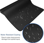 Large Extended Gaming Mouse Pad with Stitched Edges, (31.5X15.7In) Durable Non-Slip Natural Rubber Base, Waterproof Computer Keyboard Pad Mat for Esports Pros/Gamer/Desktop/Office/Home-Black