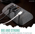 Smartish® Magnetic Cord Holder - Bigger Cable Wrangler Organizer with Magnet Clips for Charger Management on Desktop, Nightstand, or Side Table - Holds 6+ Cables - No. 2 Pencil Gray