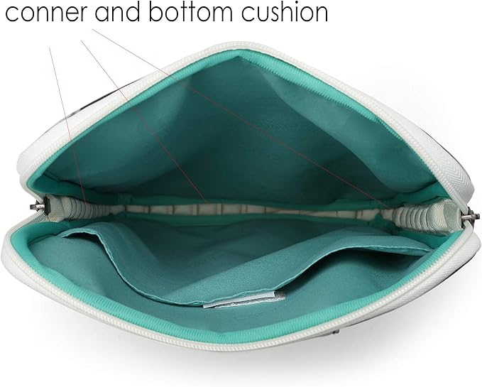 Canvaslove Rebound Bubble Cushioned Laptop Sleeve Case Bag with Handle and Pockets for MacBook Air Pro 13" and 12.5 inch-13.3 inch Laptop (Cactus)