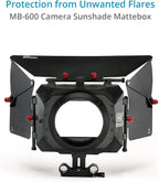 Camera Shoulder Support Rig Kit with Cage & Matte Box for DSLRs Video Camcorder. Adjustable Brackets & Handles. Fits Multiple Lenes Diameter up to 95m. 4x4 Filter Holders. (FC-02)