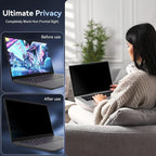Laptop Privacy Screen 14 Inch Compatible With Lenovo Hp Dell Acer Asus Thinkpad Envy Xps, 16:9 Aspect Removable Anti Glare Blue Light Filter Protector, 14inch Computer Monitor Privacy Shield