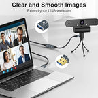 USB 3.0 Extension 1.6FT, USB Male to Female USB 3.0 Extender Cable for Webcam, Camera, Phone, USB hub, Mouse, Keyboard, Printer, Hard Drive, Headset