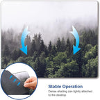 Misty Forest Mouse Pad, Natural Landscape Mouse Pad Custom Design, Square Waterproof Mouse Pad Non-Slip Rubber Base MousePads for Office Laptop, 9.5x7.9x0.12 in Inch