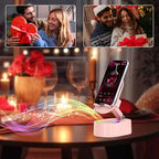 Wireless Induction Audio Bluetooth Speaker 5in1 Phone Holder Emergency Rechargeable (3000mAh) with Colorful Ambient Light 300° Foldable for Tablet iPhone Android, Womens Birthday Gifts(Pink)