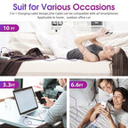 Magnetic Charging Cable 540° Rotating Magnetic Phone Charger [6-Pack, 3ft/3ft/3ft/6ft/6ft/10ft] 3 in 1 Magnetic Charger Cable Nylon Braided Magnetic USB Cable for i-P/Micro USB/Type C Device-Purple