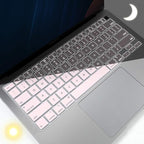 Allinside Silicone Keyboard Cover for New MacBook Air 13 inch A2179 Released in 2020 with Touch ID and Retina Display US Version, Light Pink