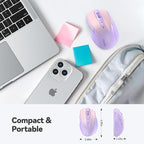 TECKNET Wireless Mouse, 2.4G Ergonomic Optical Mouse, Computer Mouse for Laptop, PC, Computer, Chromebook, Notebook, 6 Buttons, 24 Months Battery Life, 4000 DPI, 6 Adjustment Levels