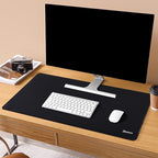 RAINYEAR Large Gaming Mouse Pad(35.4 x 15.7 Inch), Computer Mousepad with Anti-Slip Rubber Base, Smooth Large Keyboard Mouse Pad Mat for Gamer, Office, Home, Black