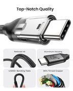 Silkland USB 4 for Long Thunderbolt 4 Cable 16.5FT/5M, 20Gbps Data Transfer, Supports 5K/4K@60Hz, 240W PD 3.1 Charging, USB C Video Cable Compatible for Thunderbolt 3, MacBook, SSD, Docking,VR Headset