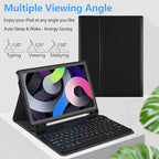 TaIYanG for iPad Air 11 inch M2 Case with Keyboard 10.9 inch for iPad Air 5 2022/iPad Air 4th Gen Keyboard Case with Pencil Holder, Wireless Keyboard for Air 11" M3/M2 (2025/2024)/iPad Air 5/4