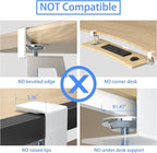 suptek Large Keyboard Tray Under Desk Pull Out with C Clamp Mount, Keyboard & Mouse Tray, 34 (38 Including Clamps) x 11.8 inch Slide-Out Platform Computer Drawer for Typing, Light Wood, DSF1LQM