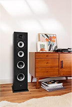 Polk Monitor XT70 Large Tower Speaker - Hi-Res Audio Certified, Dolby Atmos & DTS:X Compatible, 1" Tweeter, (2) 6.5" Dynamically Balanced Woofers, (2) 8" Passive Radiators (Single, Midnight Black)
