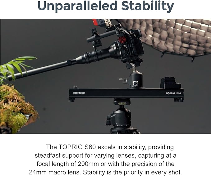 Accsoon Toprig S60 Motorized Camera Slider App Wireless Control Carbon Fiber Dolly Rail Slider Support IME Lapse Photography