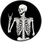 ITNRSIIET Round Mouse Pad with Stitched Edge Premium-Textured Waterproof Non-Slip Rubber Base Desktop Protection Mat Diameter 8.7 inches, Human Skeleton