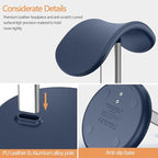 Headphone Stand with Wireless Charger, Gaming Headset Holder Hanger Rack 2 in 1 Wireless Charging Station Dock for iPhone 15/14/13/12/11 Series, Samsung, AirPods Pro/3/2, Aluminum Alloy Rod, Navy Blue