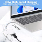 USB C to HDMI for TV, 4K@60Hz Type C to HDMI Adapter with Charging Port, iPhone to Hdmi to USB C Adapter Compatible for iPhone 16/15 Series/iPad Pro/Galaxy/MacBook Pro to HDTV Projector