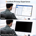 23.6 Inch Computer Privacy Screen Filter for 16:9 Aspect Ratio Widescreen Monitor - Anti Glare Blue Light Filter, Removable Computer Monitor Privacy Shield, Anti-Scratch Screen Protector Film 23.6 in