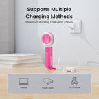 AIRMATE Portable Handheld Fan, 5 Wind Speed Adjustable, 3000mAh Battery Rechargeable, Durable Motor, 13000RPM Super Powerful Wind, Personal Turbo Hand Held Mini fan for Makeup/Travel/Outdoor (Pink)