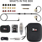 Xvive U4T9 Wireless in-Ear Monitor System with T9 2BAD Earphone Personal IEM for Studio, Band Rehearsal,Live Performance