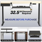 VIVO Large Height Adjustable Under Desk Keyboard Tray, C-clamp Mount System, 27(33 Including Clamps) x 11 inch Slide-Out Platform Computer Drawer for Typing, Black, MOUNT-KB05HB