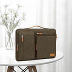 MOSISO 360 Protective Laptop Case 16 inch, 15-15.6 inch Laptop Sleeve Compatible with MacBook Pro 16, HP, Acer, Dell, Lenovo, ASUS, Side Open Carrying Case with 4 Zipper Pockets&Handle,Carob Brown