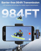 BOYA BOYALINK 3 Wireless Lavalier Microphone for iPhone/Android/Camera/PC/Tablets,AI Noise Cancellation,48kHz/24Bit Studio Sound,APP Control,984ft 30h Battery with Charging Case for Vlogging Interview