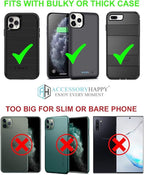 AH Military Grade Horizontal Cell Phone Pouch Clip Cell Phone Holder for Belt Loop for iPhone 13 Max 12 Pro Max 14 Max 14 Max Plus, S20 Plus Nylon Phone Carrier Holster Fits Cell Phone (Large)