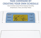 Ivation 13-Pint Small-Area Desiccant Dehumidifier Compact and Quiet - With Continuous Drain Hose for Smaller Spaces, Bathroom, Attic, Crawlspace and Closets - For Spaces Up To 270 Sq Ft, White