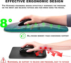 Mouse Pad Wrist Support, Ergonomic Mouse Pad with Massage Dot, Comfortable Computer Mouse Pad for Laptop, Wrist Rest Pain Relief Mousepad with Non-Slip PU Base for Office & Home, 12 x 8 in