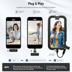 NEEWER KM15 Wireless Lavalier Microphone System Compatible with iPhone Android Phone PC Computer, Mini USB C Noise Cancelling Lapel Mic, 300m Range 48KHz/24Bit 9H Battery for Video Recording Streaming
