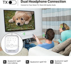 Ultra Bluetooth 5.4 Transmitter & Receiver,2-in-1 Wireless Audio Transmitter for TV/PC/Airplane, Dual Pairing for AirPods/Headphones, AptX LL& HD, Aux for Home/Car Stereo & Speakers