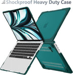 Batianda for New MacBook Air 13.6 inch Case 2025 M4 2024 2022 Release Model A3240 A2681(M2) A3113(M3), Heavy Duty Shockproof Protective Hard Shell with Fold Kickstand & Keyboard Cover, Teal