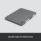 Logitech Combo Touch iPad 10th Gen Case, Detachable Keyboard, Large Precision Trackpad, Backlit Keyboard, Smart Connector - Oxford Gray
