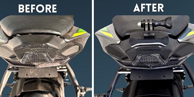 FLEX Classic flexible adhesive action camera mount for motorcycle windscreens, MX visor peaks, helmets, fairings, cowls, and more! Compatible with GoPro, Insta360, DJI, Sugru, and more (2pk)