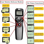 Pixel Timer Shutter Release TW283-N3 Wireless Remote Control Compatible with Canon 5D Mark-III/Mark-IV 5D R5 R5C 10D 1DX 1DC 1DS 1D 5DS 5DSR 20D 6D 7D Mark-II 7D 50D 40D 30D D60 D30 D2000