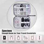 CILLA Travel Cord Organizer Case, Portable Waterproof Storage Bag for Charger, Cord, USB, Power Bank, Earphone, SD Card, Travel Essentials