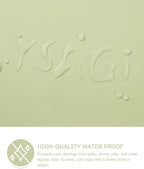 YSAGi Non-Slip Leather Desk Pad, Waterproof Laptop Computer Desk Keyboard Mat, Table Protector Blotter Mat, Large Mouse Pad for Office/Work/Home/Decor(Matcha Green, 31.5" x 15.7")