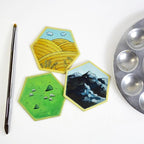 Apostrophe Games Hexagon Board Game Tiles – 20Pcs Large Game Board Pieces – Blank Game Board Chits, Same Size as Settlers of Catan – Create Your Own Custom Tiles