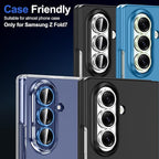 for Samsung Galaxy Z Fold 7 Camera Lens Protector, Individual Metal Ring Tempered Glass Lens Cover, [Strong Adsorption] Scratch Resistant Ultra-Thin HD Clear Lens Cover, 1 Set-Green