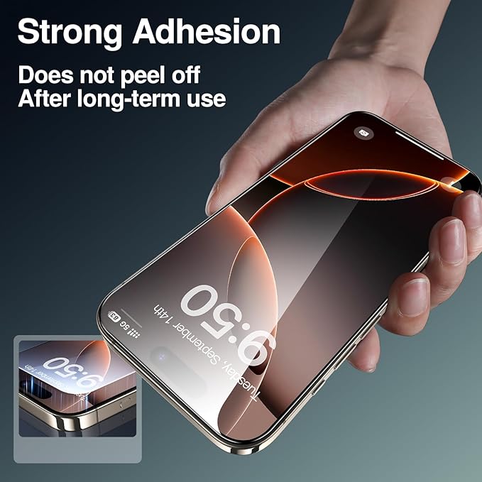 SMARTDEVIL 2 Pack Screen Protector for iPhone 16 Pro (6.3 Inch) Tempered Glass, HD Clear Film, Easy Installation, Dust-Free & Bubble-Free