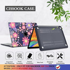 CISSOOK for MacBook Air 13 inch M4 M3 M2 Case 2025 2024 2023 2022, Hard Shell Case Keyboard Skin Screen Protector for MacBook Air 13.6 A3240 A3113 A2681, Stylized Flowers
