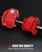 Barbell Clips 1 Inch Quick Release Weight Clamps 0.9-1.18inch Multi-Size Adjustable Olympic Clamps for Bars