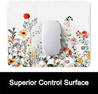 ITNRSIIET Mouse Pad with Stitched Edge Premium Textured Smooth Precise Operation Waterproof Washable Non-Slip Rubber Base Desktop Protection Mat, 10.2×8.3×0.12 inches, Wildflowers