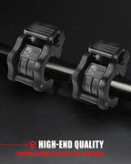 Adjustable Barbell Clips (2-Pack), Fits 0.98-1.1" Olympic & Standard Bars, Secure Locking Collars for Weight Lifting Strength Training