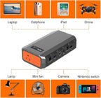 SinKeu 88.8Wh|65Watts Portable Laptop Phone Charger with AC DC USB Outlets, A Super Travel Portable Battery Pack & Power Bank for HP Notebooks, MacBook, iPad, iPhone