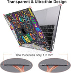 Case Compatible with MacBook Pro 13 inch M2 M1 2022 2021-2016 A2338 A2289 A2251 A2159 A1989 A1706,Pattern Plastic Hard Shell Keyboard Cover Screen Film Webcam Cover, Physical Chemistry