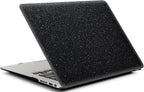 Compatible with MacBook Air 13 Inch Case 2017 2016 2015 2014 2013 2012 2011 2010 Release A1466/A1369, Shiny Plastic Hard Shell Case & Keyboard Cover,Glitter Black