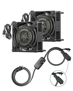 DEWENWILS 120V AC Quiet Muffin Fan, 80mm×25mm Waterproof Case Fan Cooling Fan with Speed Control, UL-Certified for DIY Cooling Exhaust Ventilation, Flame-Resistant, 2 Pack