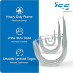 ICC Ceiling Mount J Hook 4” with Retainer Clip - Galvanized Steel Cable Management Hooks for Hanging Cable - Rust-Resistant, EIA and TIA Compliant - 4 Inch 25 Pack