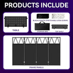 DJ Table Stand Portable booth Double Deck, Foldable DJ Stand Booth, Heavy-Duty Adjustable Height DJ Facade Booth, Easy to Assemble, Stylish, Convenient to Store and Transpor